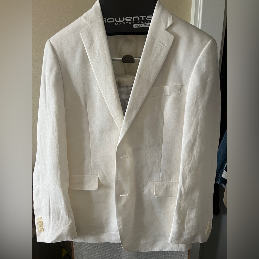 Tommy Hilfiger Classic White Linen Blazer 36R